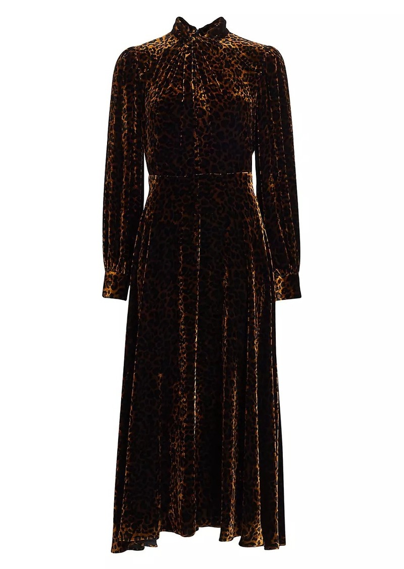 Elie Tahari Heritage Fiora Leopard Maxi Dress