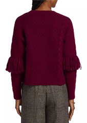 Elie Tahari Fringe Wool-Blend Sweater