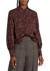 Elie Tahari Garnet Vines Silk Blouse