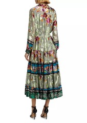 Elie Tahari Geneva Floral Tiered Shirtdress