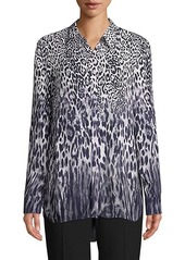 Elie Tahari Ingunn Leopard-Print Button-Down Shirt