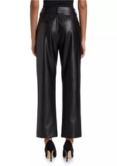 Elie Tahari Irie Faux Leather Cropped Pants