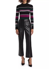 Elie Tahari Irie Faux Leather Cropped Pants