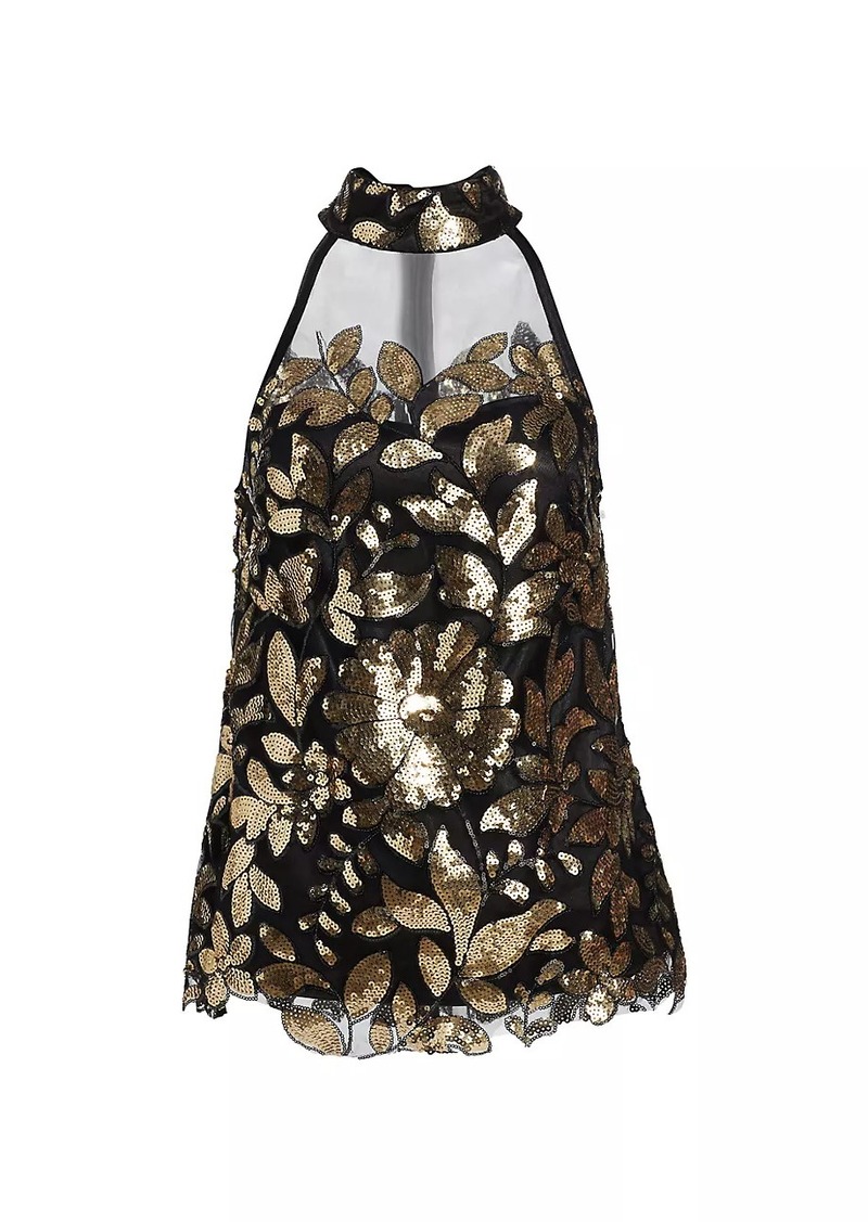 Elie Tahari Heritage Isabella Sequin Top