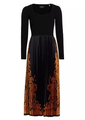 Elie Tahari Heritage Mave Gilded Dream Mixed Media Dress