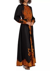 Elie Tahari Heritage Mirabel Silk Paisley Maxi Dress