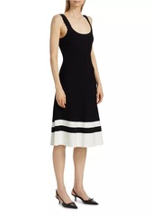 Elie Tahari Nasime Striped-Hem Sweaterdress