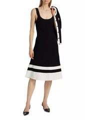 Elie Tahari Nasime Striped-Hem Sweaterdress