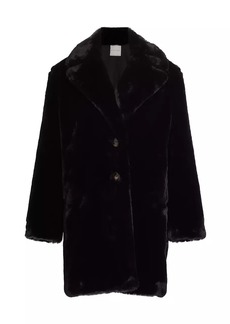 Elie Tahari Noir Faux Fur Coat