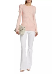 Elie Tahari Puff-Sleeve Sweater