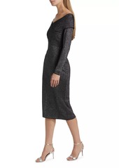 Elie Tahari Rowan Metallic Off-the-Shoulder Sweaterdress