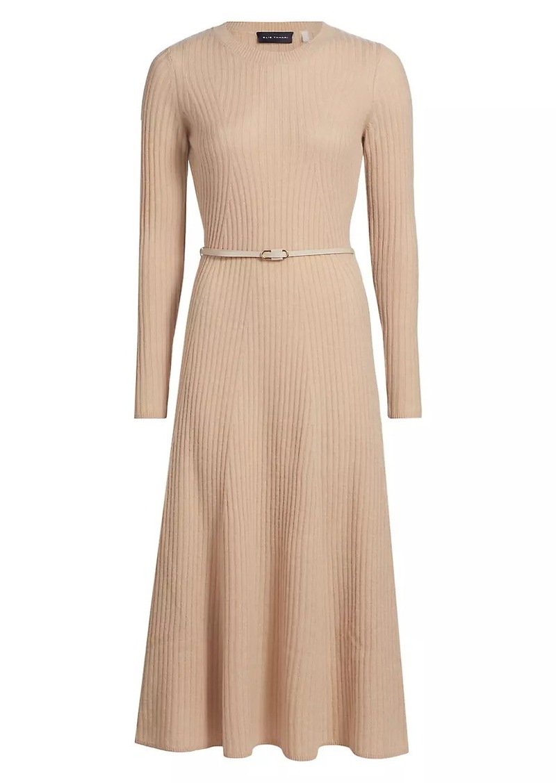 Elie Tahari Sabrina Belted Cashmere Sweaterdress