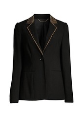 Elie Tahari Stella Studded Single-Button Jacket