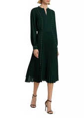 Elie Tahari The Alania Pleated Midi-Dress