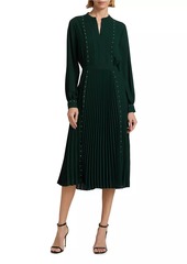 Elie Tahari The Alania Pleated Midi-Dress