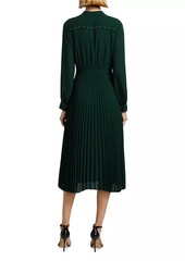 Elie Tahari The Alania Pleated Midi-Dress