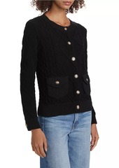 Elie Tahari The Amira Cable-Knit Cardigan