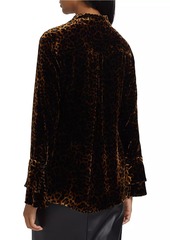 Elie Tahari Heritage The Fiora Leopard Top