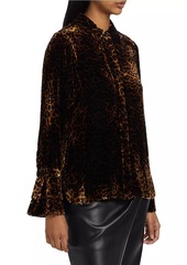 Elie Tahari The Fiora Leopard Top