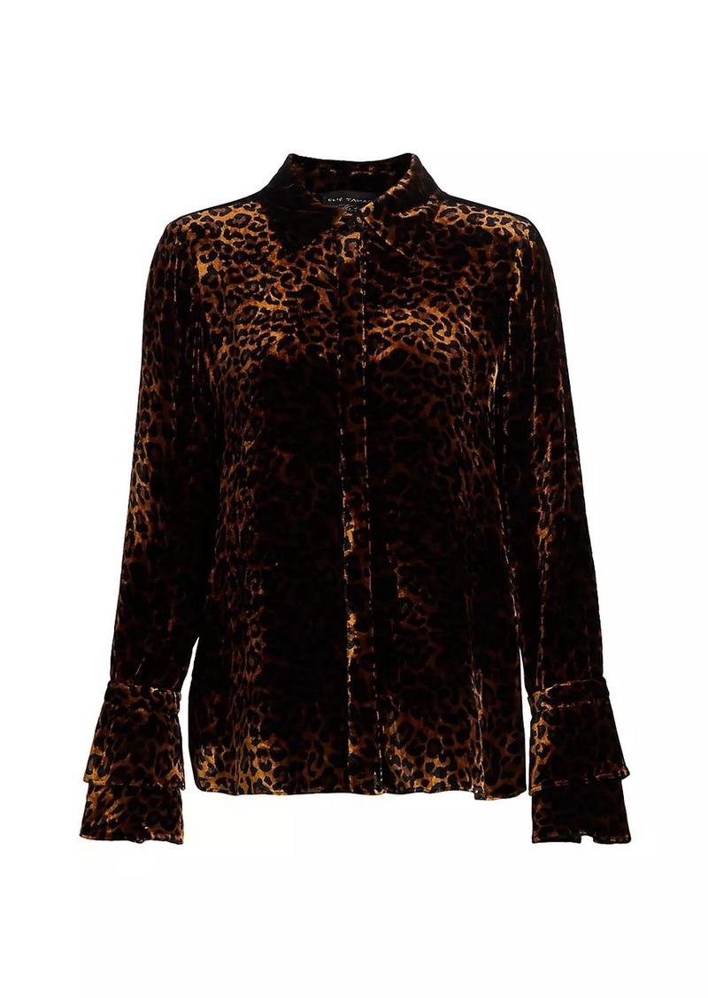 Elie Tahari The Fiora Leopard Top