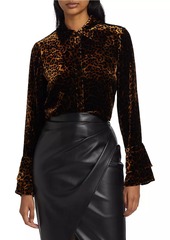 Elie Tahari The Fiora Leopard Top