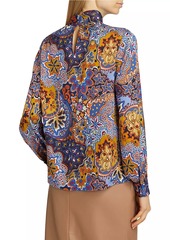 Elie Tahari The Jaden Paisley Silk Blouse