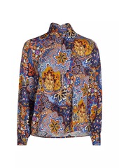 Elie Tahari The Jaden Paisley Silk Blouse