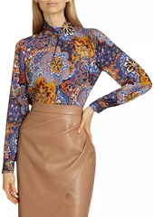 Elie Tahari The Jaden Paisley Silk Blouse