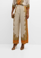 Elie Tahari The Karter High-Rise Paisley-Print Pants