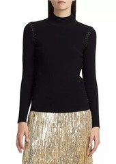 Elie Tahari The Nina Whipstitched Turtleneck Sweater