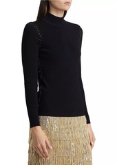 Elie Tahari The Nina Whipstitched Turtleneck Sweater