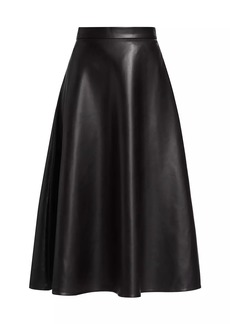 Elie Tahari The Rumi Vegan Leather Midi-Skirt