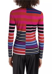 Elie Tahari The Selina Garden Striped Sweater