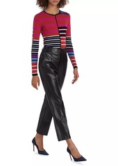 Elie Tahari The Selina Garden Striped Sweater