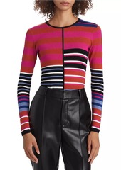 Elie Tahari The Selina Garden Striped Sweater