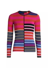 Elie Tahari The Selina Garden Striped Sweater