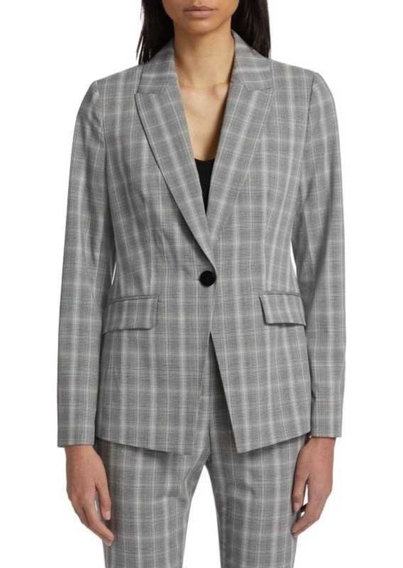 Elie Tahari The Taylor Plaid Blazer