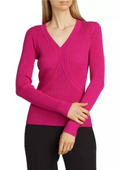 Elie Tahari The Veronica V-Neck Sweater