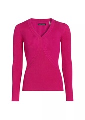 Elie Tahari The Veronica V-Neck Sweater