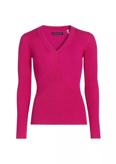 Elie Tahari The Veronica V-Neck Sweater