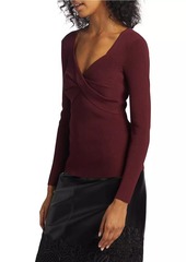 Elie Tahari Twisted Rib-Knit Sweater