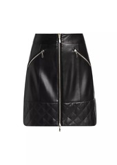 Elie Tahari Wanda Vegan Leather Miniskirt