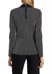 Elie Tahari Winslow Striped Mock-Turtleneck Sweater