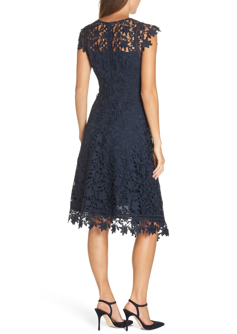 Eliza J Eliza J Asymmetrical Lace Fit & Flare Dress | Dresses
