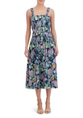 Eliza J Floral Cotton Midi Sundress