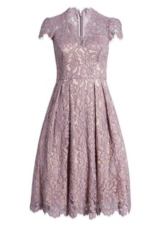 Eliza J Lace Fit & Flare Cocktail Dress