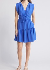 Eliza J Obi Gathered Tie Waist Dress