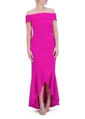 Eliza J Off the Shoulder High-Low Gown