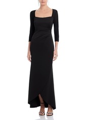 Eliza J Open Back Tulip Hem Gown