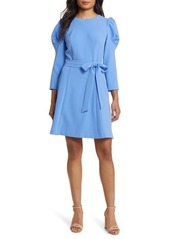 Eliza J Tie Belt A-Line Dress